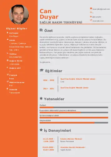 Hasta Bakıcı Cv Örnekleri cv indir